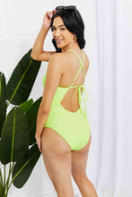 Load image into Gallery viewer, Marina West Swim High Tide One-Piece in Lemon-Lime