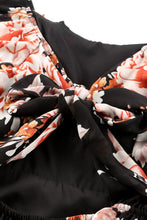 Load image into Gallery viewer, Floral Tied Balloon Sleeve Dress