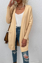 Load image into Gallery viewer, Open Front Long Sleeve Cardigan with Pockets