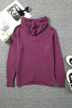 Load image into Gallery viewer, Horizontal Ribbing Fringe Trim Hooded Sweater