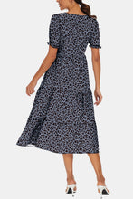 Load image into Gallery viewer, Round Neck Flounce Sleeve Midi Dress