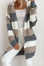 Load image into Gallery viewer, Striped Long Sleeve Duster Cardigan