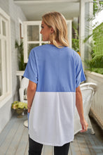 Load image into Gallery viewer, Color Block Two-Tone Pocket Tee Dress