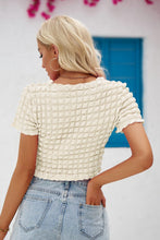 Load image into Gallery viewer, Round Neck Short Sleeve Crop Top