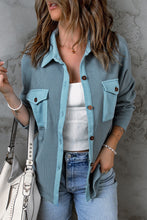 Load image into Gallery viewer, Waffle-Knit Shacket with Pockets