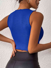 Load image into Gallery viewer, Exposed Seam Scoop Neck Cropped Tank