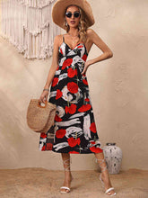 Load image into Gallery viewer, Floral Spaghetti Strap Slit Hem Dress