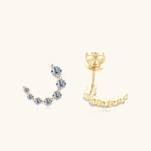 Load image into Gallery viewer, 925 Sterling Silver Inlaid Moissanite Stud Earrings