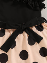 Load image into Gallery viewer, Girls Ruffled Top and Polka Dot Skirt Set