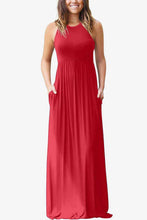 Load image into Gallery viewer, Round Neck Sleeveless Dress with Pockets