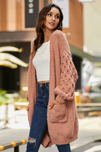 Load image into Gallery viewer, Open Front Ribbed Trim Duster Cardigan