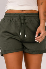 Load image into Gallery viewer, Drawstring Cuffed Shorts with Pockets