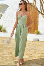 Load image into Gallery viewer, Spaghetti Strap Wide Leg Jumpsuit with Pockets