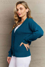 Load image into Gallery viewer, Zenana Kiss Me Tonight Full Size Button Down Cardigan in Teal