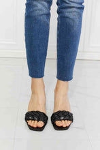 Load image into Gallery viewer, MMShoes Top of the World Braided Block Heel Sandals in Black