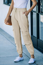 Load image into Gallery viewer, Drawstring Waist Zip Detail Joggers with Pockets