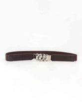 Load image into Gallery viewer, Zinc Alloy Buckle Elastic PU Belt