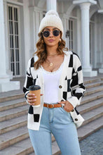 Load image into Gallery viewer, Button-Up V-Neck Dropped Shoulder Cardigan