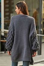 Load image into Gallery viewer, Open Front Ribbed Trim Duster Cardigan