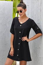 Load image into Gallery viewer, Buttoned V-Neck Dress