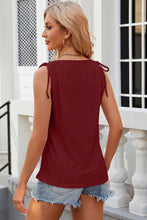 Load image into Gallery viewer, Eyelet Round Neck Wide Strap Tank