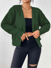 Load image into Gallery viewer, Cable-Knit Open Front Cardigan
