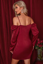Load image into Gallery viewer, Twist Front Cold-Shoulder Mini Dress