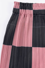 Load image into Gallery viewer, Checkerboard Accordion Pleated Midi Skirt