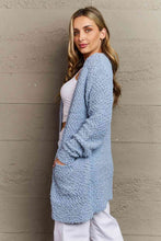 Load image into Gallery viewer, Zenana Falling For You Full Size Open Front Popcorn Cardigan