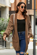 Load image into Gallery viewer, Open Front Ribbed Trim Duster Cardigan