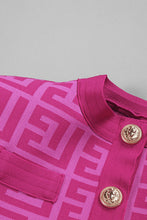 Load image into Gallery viewer, Printed Button Front Jacket and Pants Set