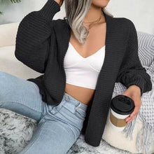 Load image into Gallery viewer, Open Front Lantern Sleeve Cardigan