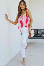 Load image into Gallery viewer, Printed Tie-Front V-Neck Cami