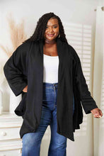 Load image into Gallery viewer, HEYSON Full Size Open Front Cardigan with Scarf Design