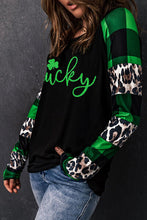 Load image into Gallery viewer, LUCKY Plaid Long Sleeve T-Shirt