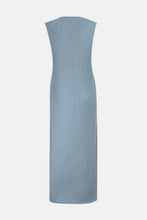 Load image into Gallery viewer, Pleated Round Neck Sleeveless Midi Dress