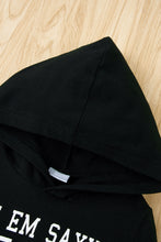 Load image into Gallery viewer, Boys Letter Pattern Hoodie and Camouflage Pants Set