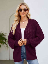 Load image into Gallery viewer, Open Front Ribbed Trim Cardigan
