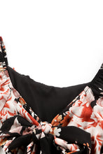 Load image into Gallery viewer, Floral Tied Balloon Sleeve Dress