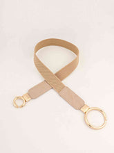 Load image into Gallery viewer, Double Ring Buckle Elastic PU Belt