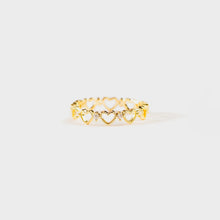 Load image into Gallery viewer, Heart Shape 18K Gold-Plated Ring