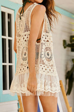 Load image into Gallery viewer, Spliced Mesh Sleeveless Cover Up