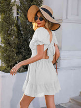 Load image into Gallery viewer, Square Neck Ruffle Hem Dress