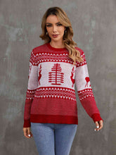 Load image into Gallery viewer, Christmas Theme Round Neck Sweater