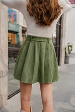 Load image into Gallery viewer, Belted Pleated Mini Skirt