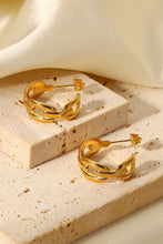 Load image into Gallery viewer, Linked Together Chain C-Hoop Earrings