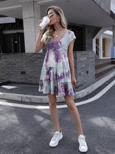 Load image into Gallery viewer, Tie-Dye Ruffle Hem Dress
