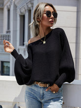 Load image into Gallery viewer, Horizontal Ribbing Dolman Sleeve Sweater