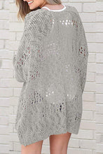 Load image into Gallery viewer, Openwork Open Front Long Sleeve Cardigan