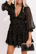 Load image into Gallery viewer, Glitter Stars Backless Ruffle Dress